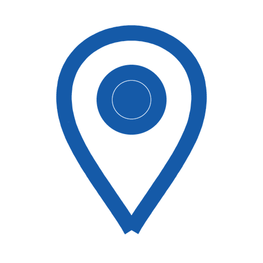 Blaues Karten-Pin-Icon fuer das Orts-Wiki