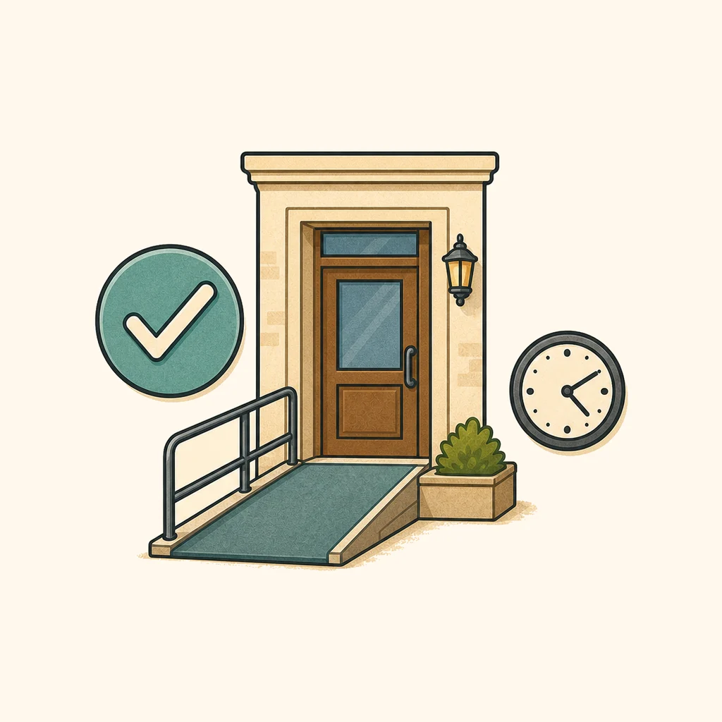 Illustration fuer Barrierefreiheit & Servicecheck