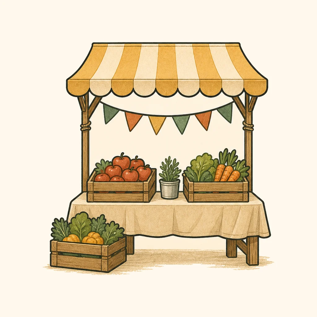 Illustration fuer Event & Markt