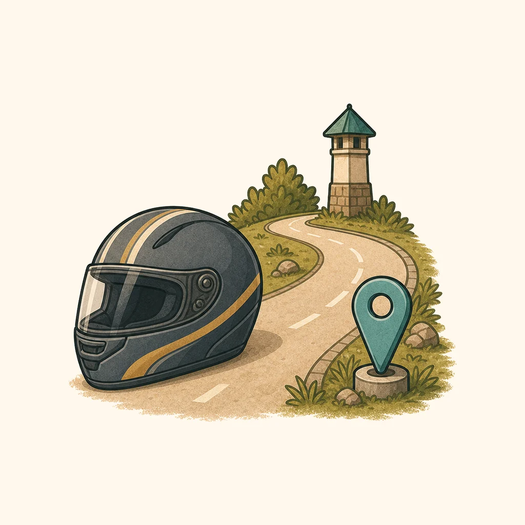 Illustration fuer Motorradroute