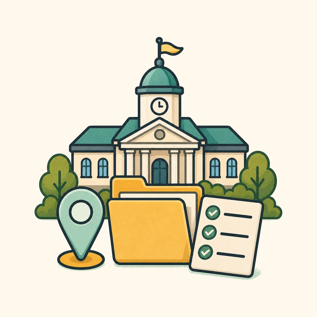 Illustration fuer Verwaltung u0026 Service
