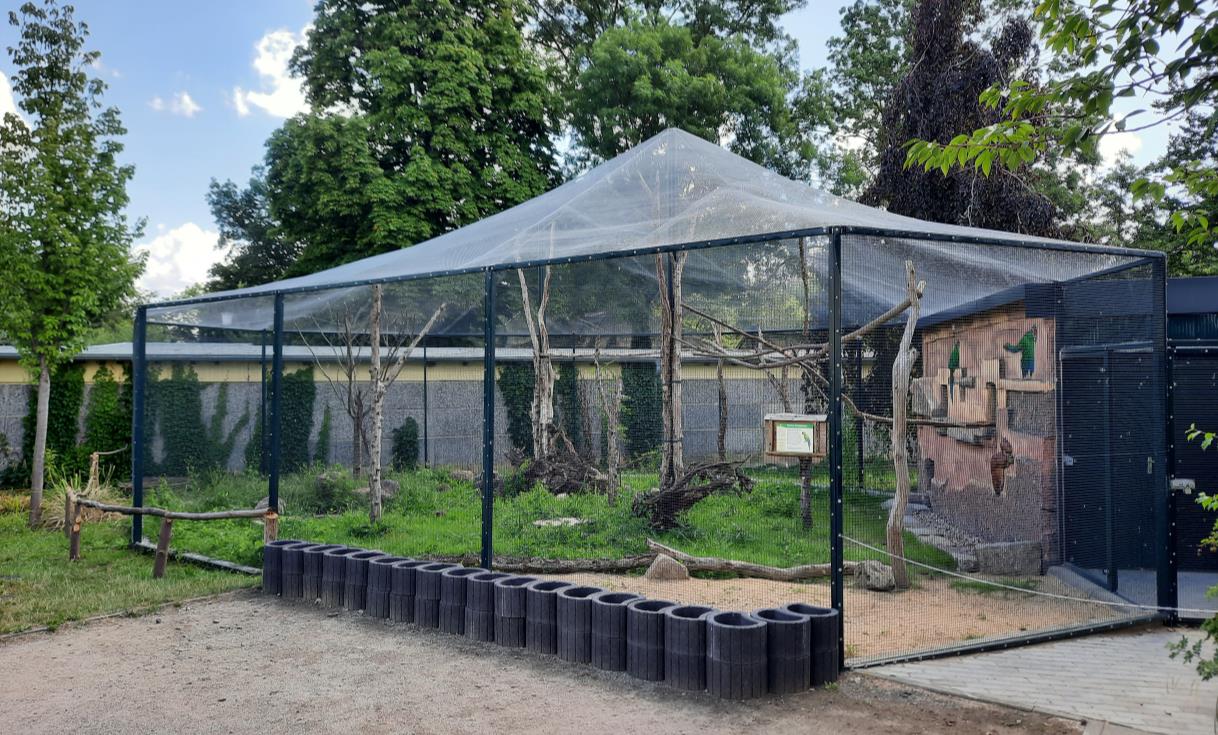 Neue Voliere für Soldatenaras und Agutis im Tiergarten Delitzsch – Übersicht