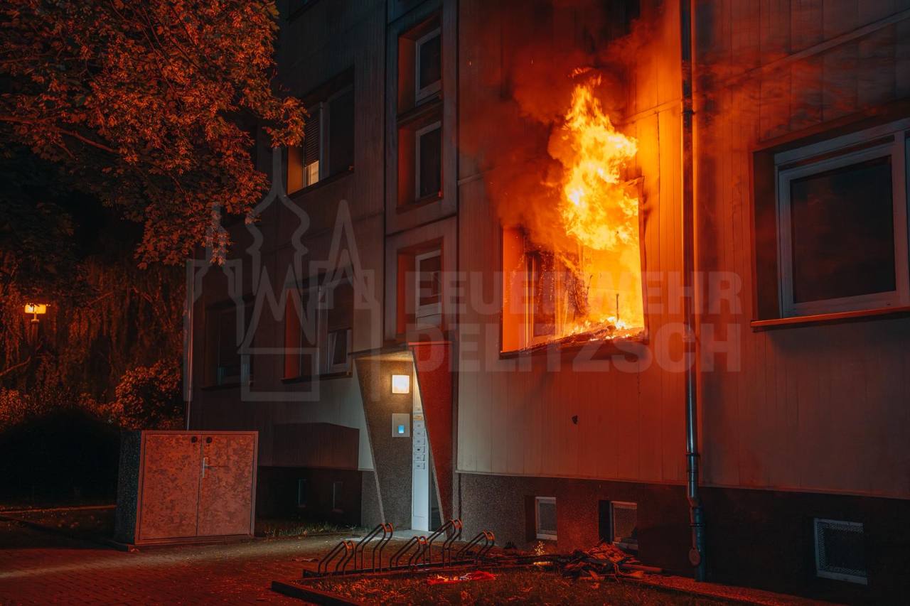 Küchenbrand in Delitzsch: Feuerwehr verhindert Ausbreitung