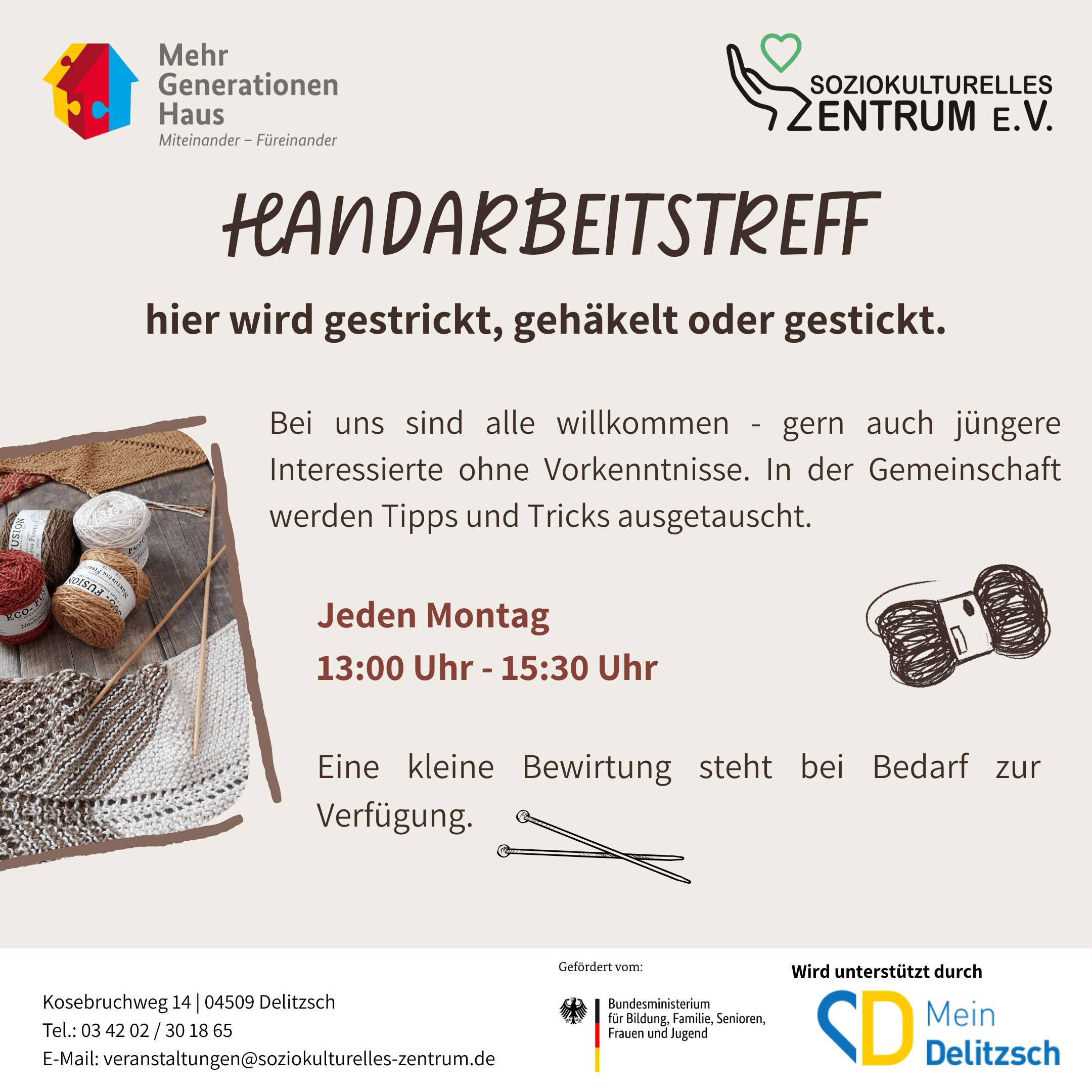 Veranstaltungsbild: offener Handarbeits-Treff