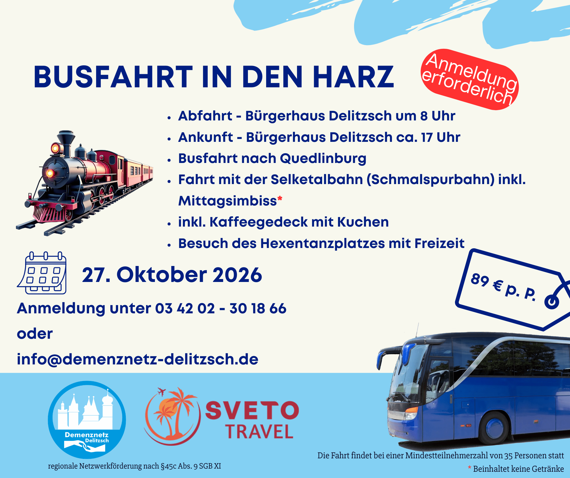 Veranstaltungsbild: Busfahrt in den Harz